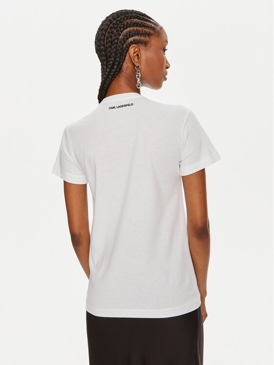 KARL LAGERFELD KARL LAGERFELD T-Shirt Ikonik 2.0 230W1772 Weiß Regular Fit