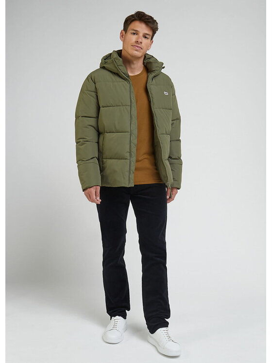Lee Lee Kurtka zimowa PUFFER JACKET Zielony Regular Fit