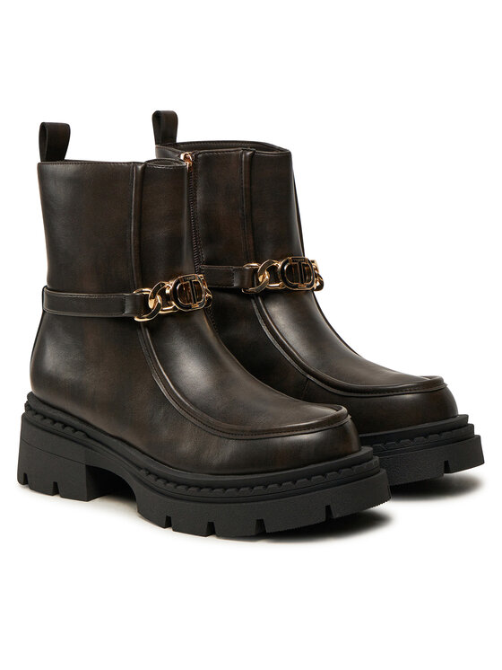 TWINSET TWINSET Čizme 242TGT110 Smeđa