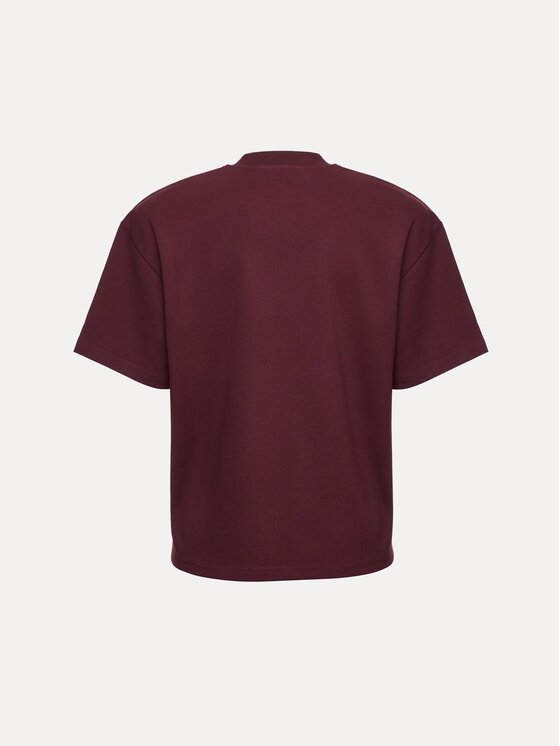La Mania La Mania Tričko CHUCK Bordová Basic Fit