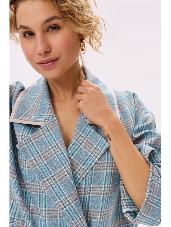 blue shadow blue shadow Marynarka Bella BS Niebieski Standard Fit