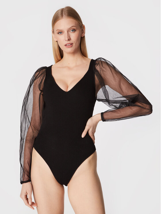 TWINSET Body 222TT3105 Negru Slim Fit