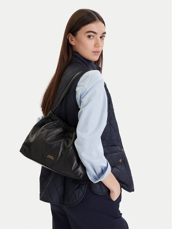 Tommy Hilfiger Tommy Hilfiger Kabelka Soft Leather Shoulder Bag AW0AW18307 Čierna