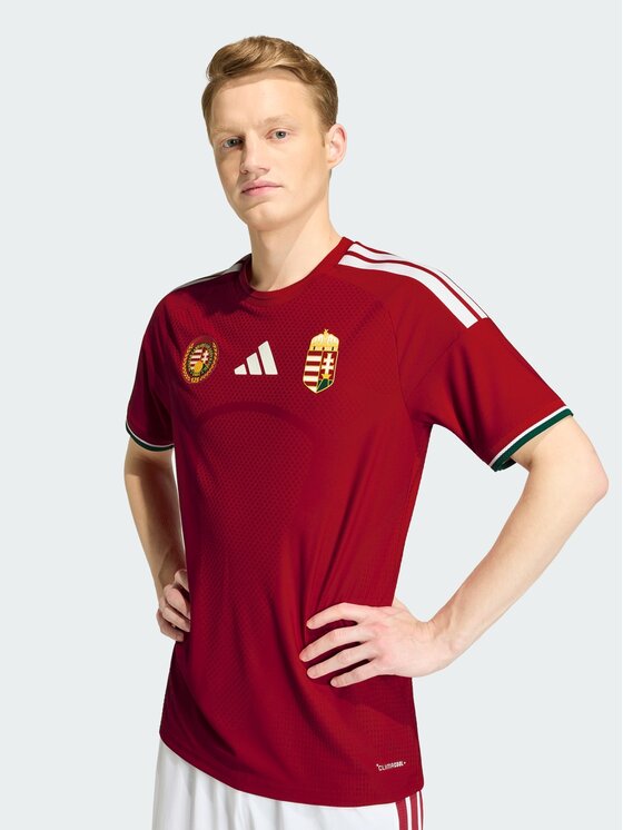 adidas adidas Koszulka techniczna Hungary 26 Home Authentic Jersey Czerwony Slim Fit