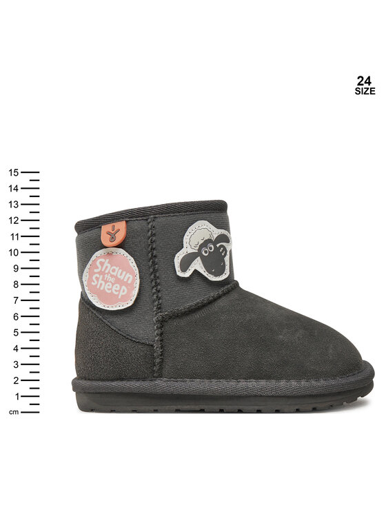 EMU Australia EMU Australia Čizme za snijeg Shaun The Sheep Play K13152 Siva