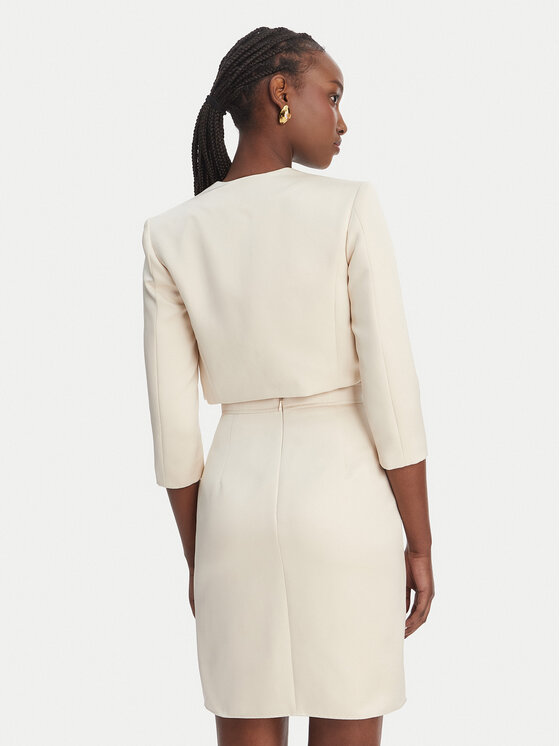 Elisabetta Franchi Elisabetta Franchi Koktejlové šaty TB-001-61E2-V550 Écru Regular Fit