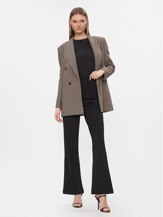 Vila Vila Spodnie materiałowe Billie 14094017 Czarny Regular Fit