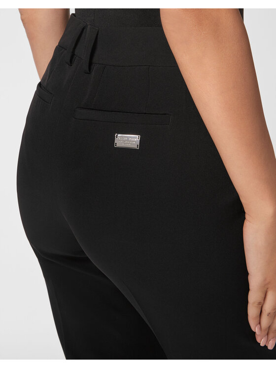 PHILIPP PLEIN PHILIPP PLEIN Spodnie materiałowe 6013 Czarny Flare Fit