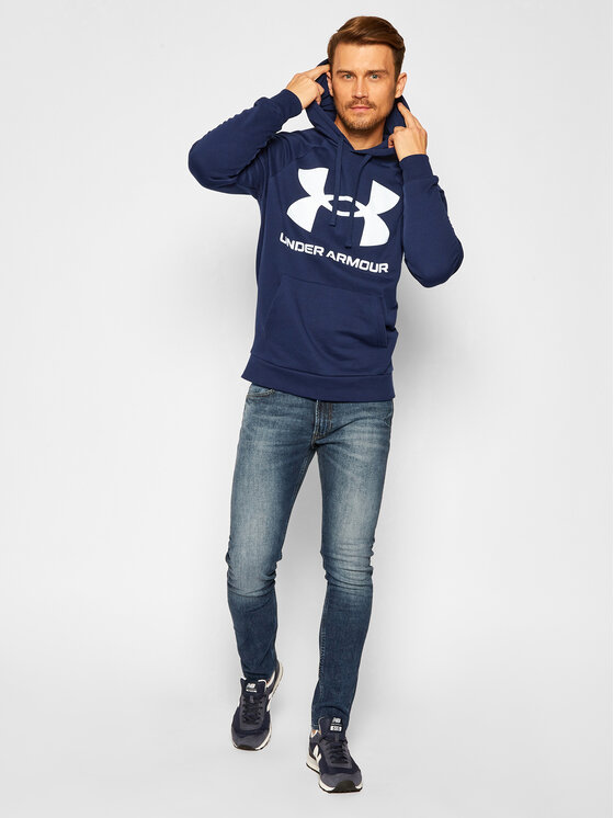 Under Armour Under Armour Bluza Ua Rival Fleece Big Logo 1357093 Granatowy Loose Fit