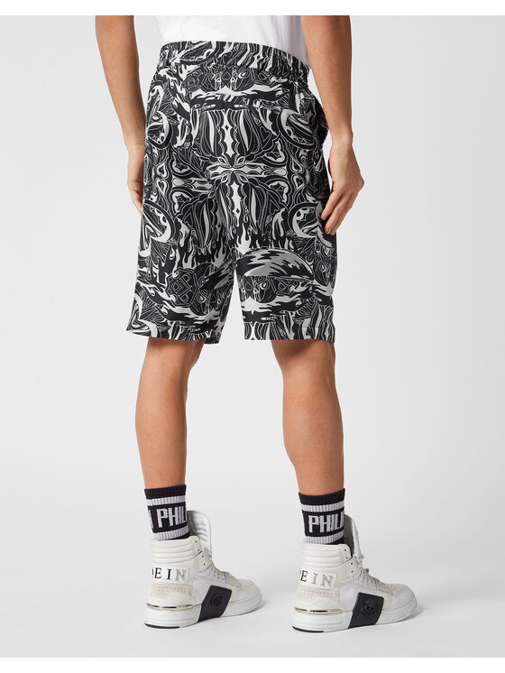 PHILIPP PLEIN PHILIPP PLEIN Szorty materiałowe 9643 Czarny Regular Fit