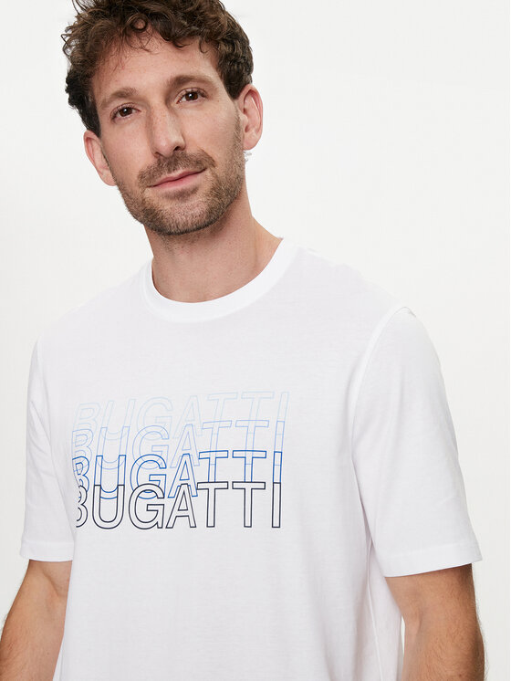 Bugatti Bugatti T-shirt 8350 55042A Bijela Modern Fit