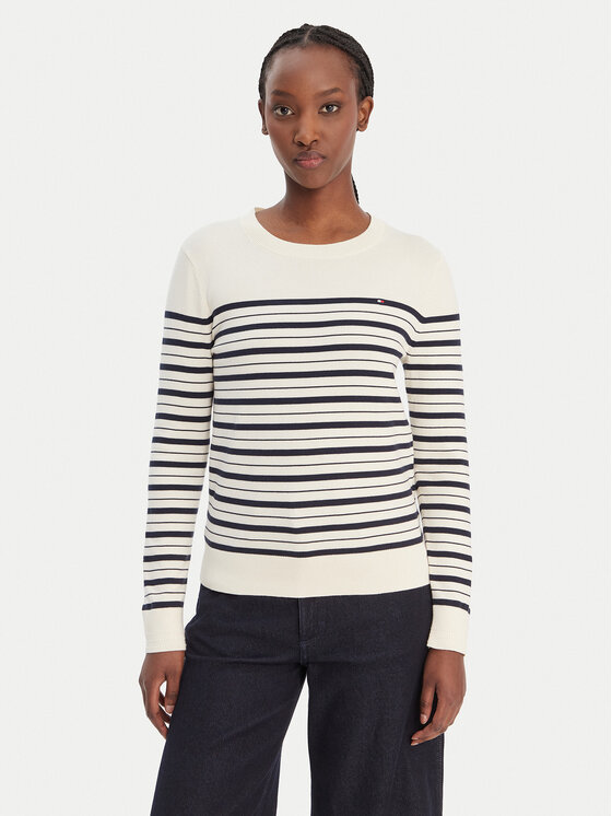 Tommy Hilfiger Tommy Hilfiger Pulover WW0WW44984 Bej Regular Fit