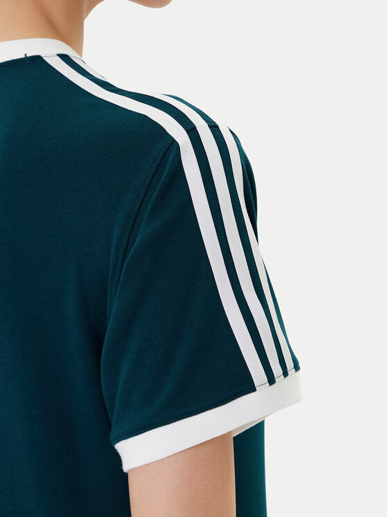 adidas adidas Tričko 3-Stripes JY4855 Zelená Regular Fit