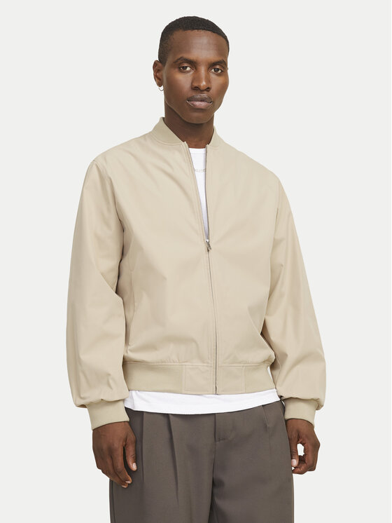 Férfi Bomber dzseki Jack&Jones, Méret: L, Bézs, Cbane 12272567