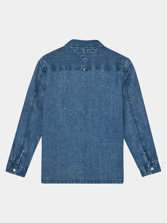 Tommy Hilfiger Tommy Hilfiger džinsiniai marškiniai Soft Denim Shirt L/S KB0KB08727 Mėlyna Regular Fit
