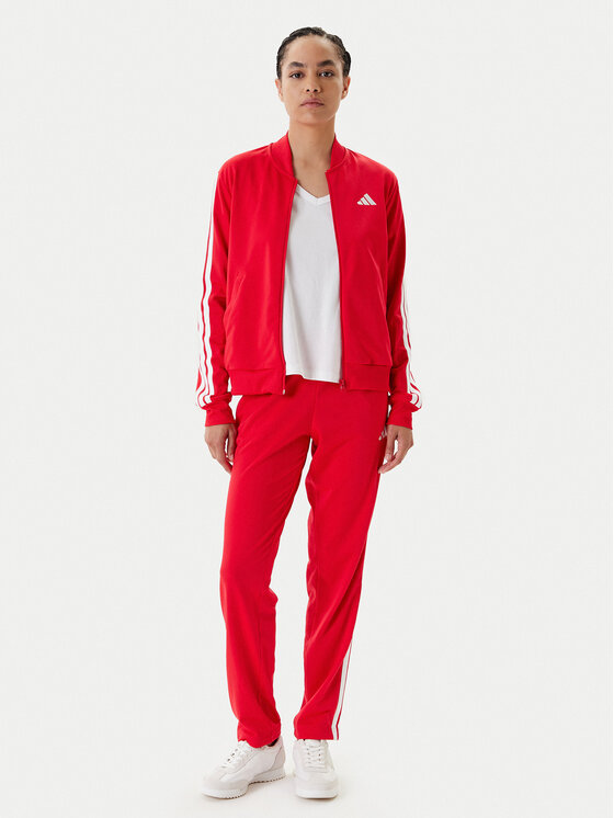 adidas Tepláková súprava Essentials 3-Stripes JD2684 Červená Regular Fit