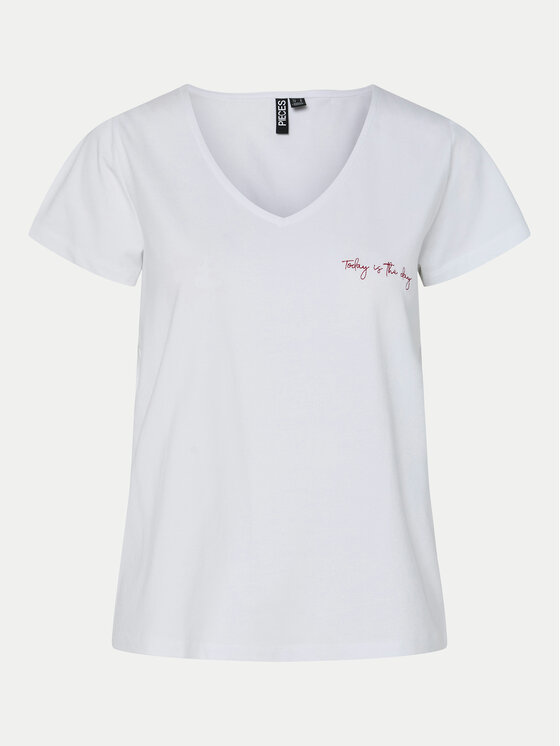 Pieces Pieces T-krekls Silly 17156926 Balts Regular Fit