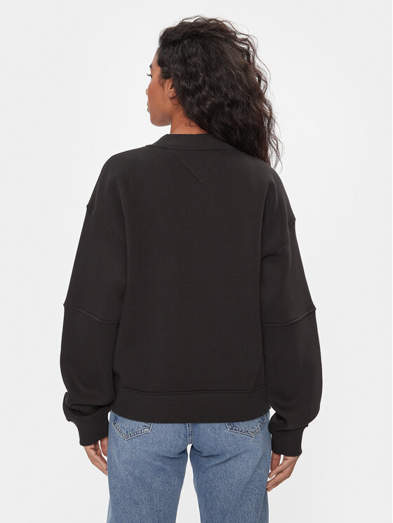 Tommy Jeans Tommy Jeans Majica dugih rukava Tjw Zip Thru Bomber DW0DW17957 Crna Regular Fit