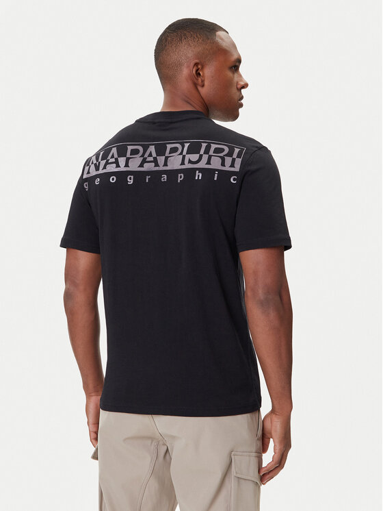 Napapijri Napapijri T-krekls S-Fanes NP0A88SE Melns Regular Fit
