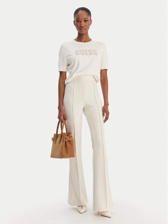 Guess Guess Pulover W6RR47 Z2NQ2 Écru Regular Fit