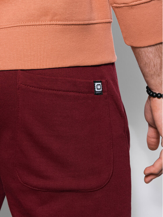 Ombre Ombre Teplákové kalhoty P946 Bordó Regular Fit