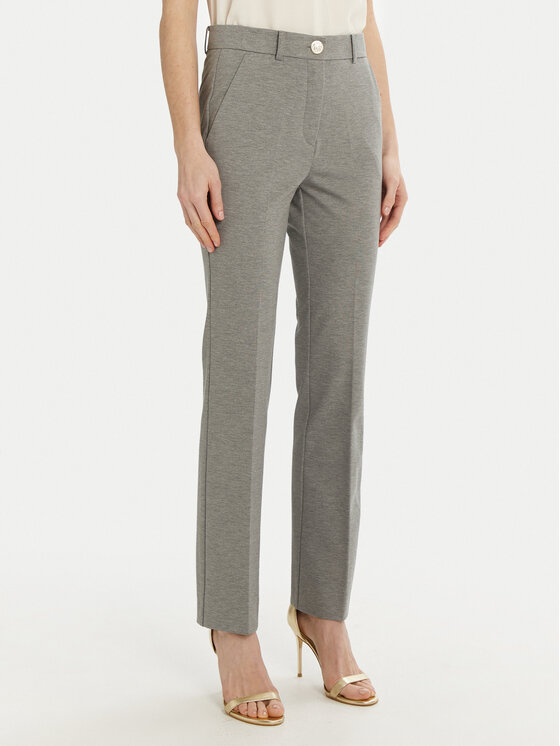 Marella Marella Kalhoty z materiálu Barbian 2513781024 Šedá Slim Fit
