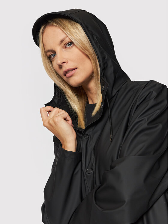 Rains Rains Kurtka przeciwdeszczowa Unisex 12010 Czarny Regular Fit