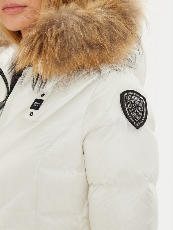 Blauer Blauer Зимно яке 24WBLDK03052 Бял Regular Fit
