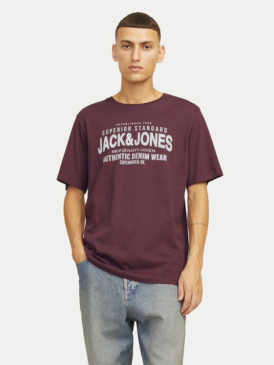 Jack&Jones T-krekls Jeans 12256779 Sarkans Standard Fit