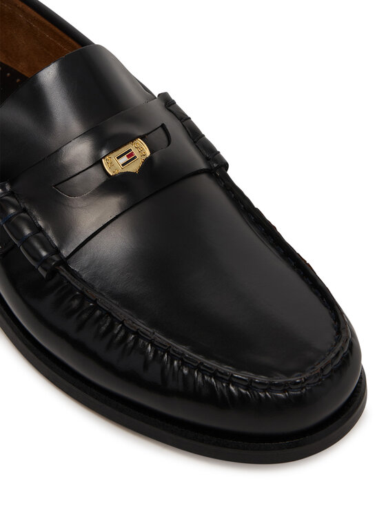 Tommy Hilfiger Tommy Hilfiger Mokasíny Hilfiger Penny Patent Lth Loafer FM0FM05687 Tmavomodrá