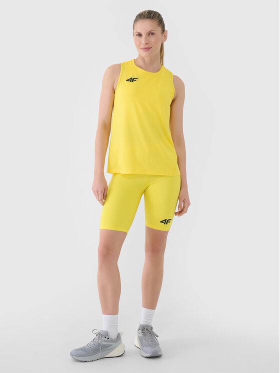 4F 4F Koszulka techniczna NOS Żółty Regular Fit
