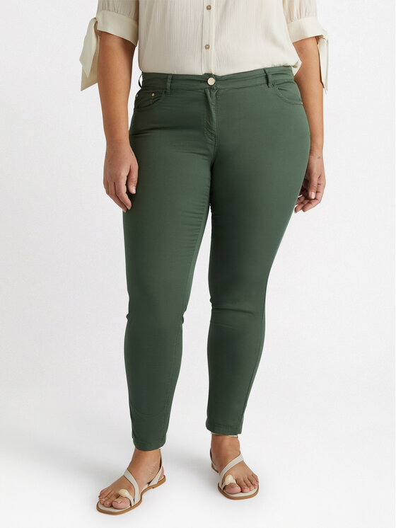 Fiorella Rubino Fiorella Rubino Pantaloni di tessuto P714T004796N015 Verde Skin Fit