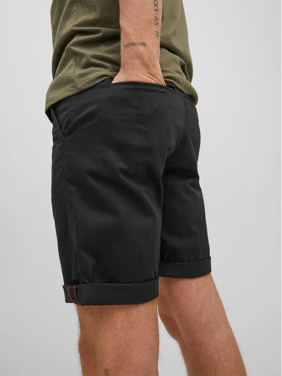 Jack&Jones Jack&Jones Šortky z materiálu Bowie 12165604 Černá Regular Fit