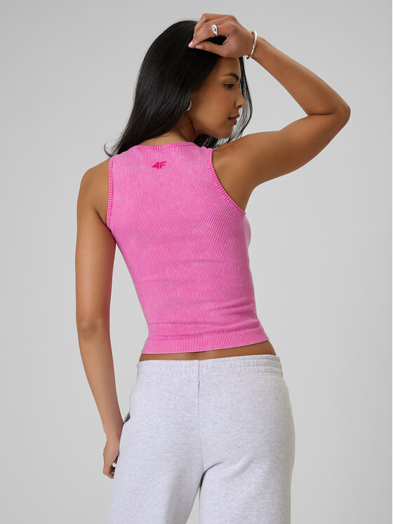 4F 4F Tank top AFTERLIGHT Różowy Slim Fit