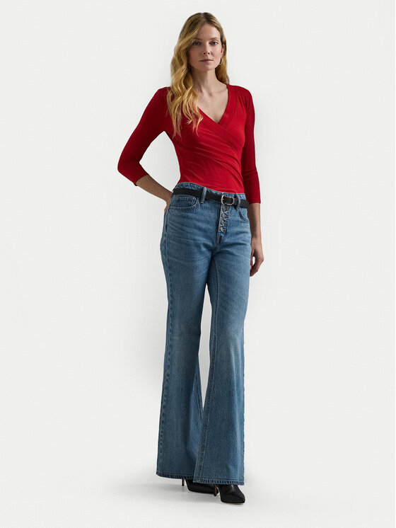 LAUREN RALPH LAUREN LAUREN RALPH LAUREN Blúz 200824366021 Piros Slim Fit