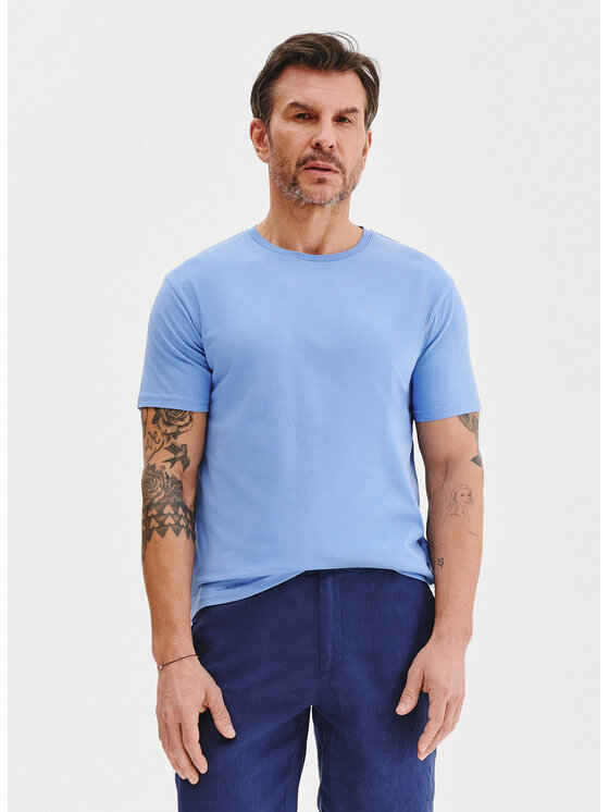 Pako Lorente Pako Lorente T-Shirt P25SF-TT-003 Niebieski Regular Fit