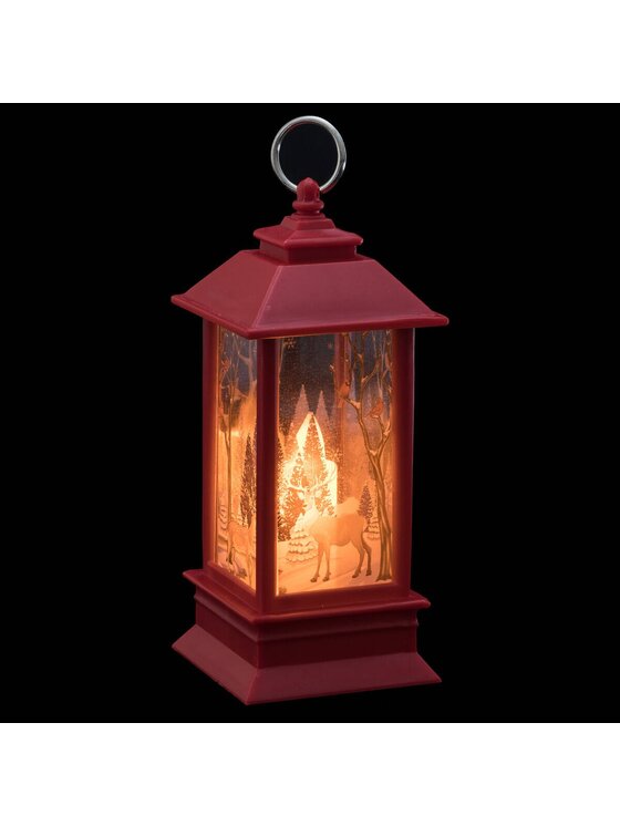 MIAhome MIAhome Lampion świąteczny LED z reniferem Czerwony