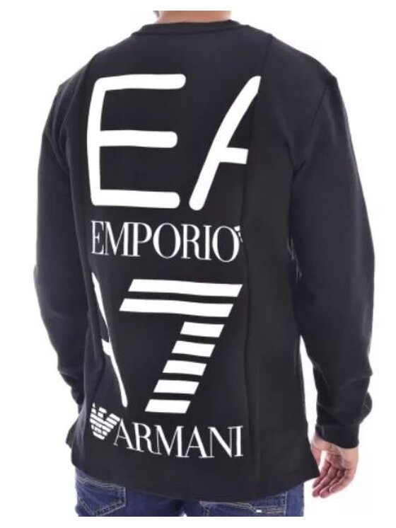 EA7 Emporio Armani EA7 Emporio Armani Mikina 6LPM59 PJHDZ 1200 Černá Regular Fit