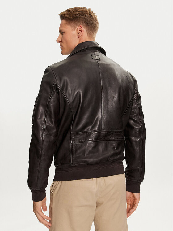 Milestone Milestone Μπουφάν δερμάτινο MS Tom 43104121070 Καφέ Regular Fit
