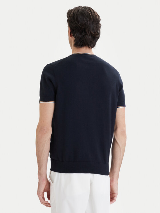 Bugatti Bugatti T-Shirt 7200-75516C Tmavomodrá Relaxed Fit