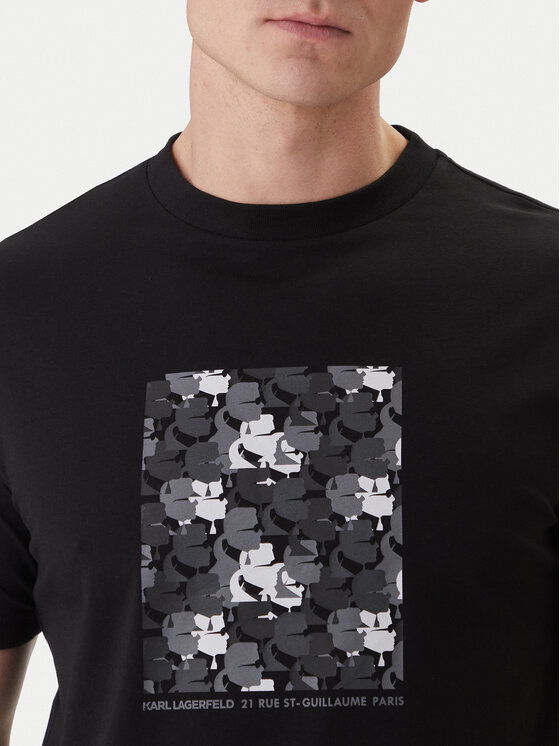 KARL LAGERFELD KARL LAGERFELD Tricou 755037 562221 Negru Loose Fit