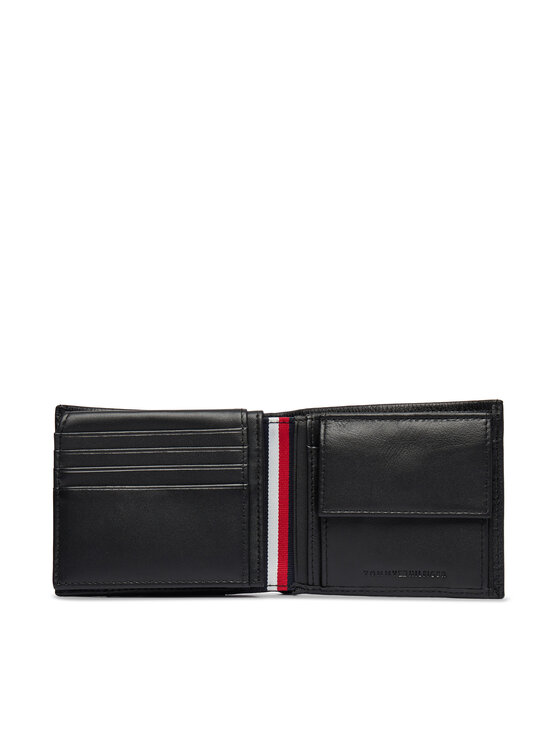Tommy Hilfiger Tommy Hilfiger Novčanik Th Corp Cc Flap And Coin AM0AM14780 Crna