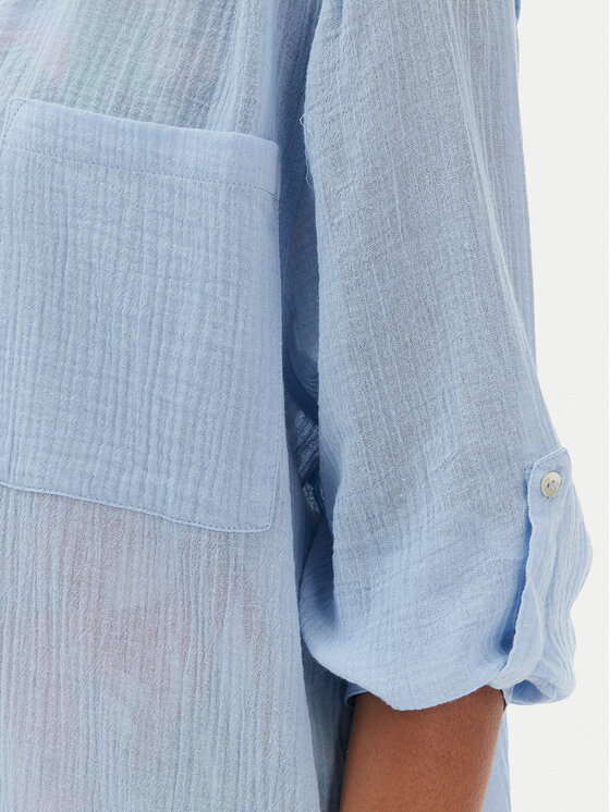 Seafolly Seafolly Hemd Crinkle 55536-CU Himmelblau Relaxed Fit