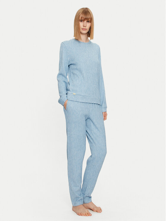 Selmark Selmark Pijama Espiga P6473 Albastru Regular Fit