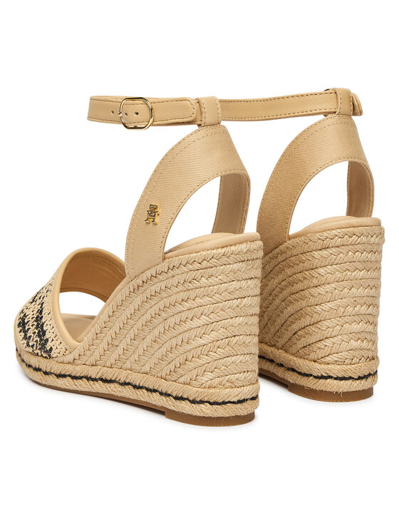 Tommy Hilfiger Tommy Hilfiger Espadrilles High Wedge Espad FW0FW09471 Világos bézs