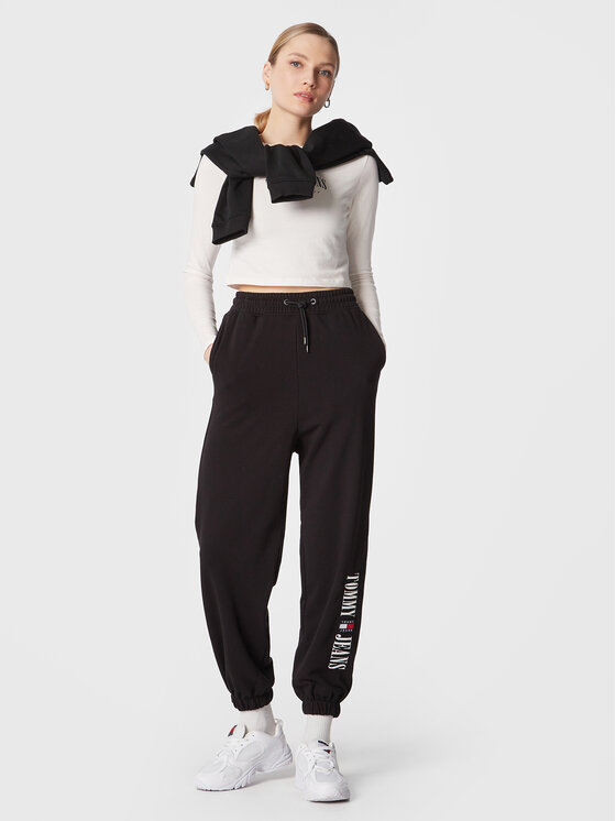 Tommy Jeans Tommy Jeans Pantaloni da tuta Archive DW0DW14994 Nero Relaxed Fit