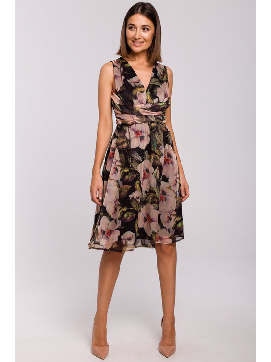Stylove Stylove Každodenní šaty S225 Černá Regular Fit