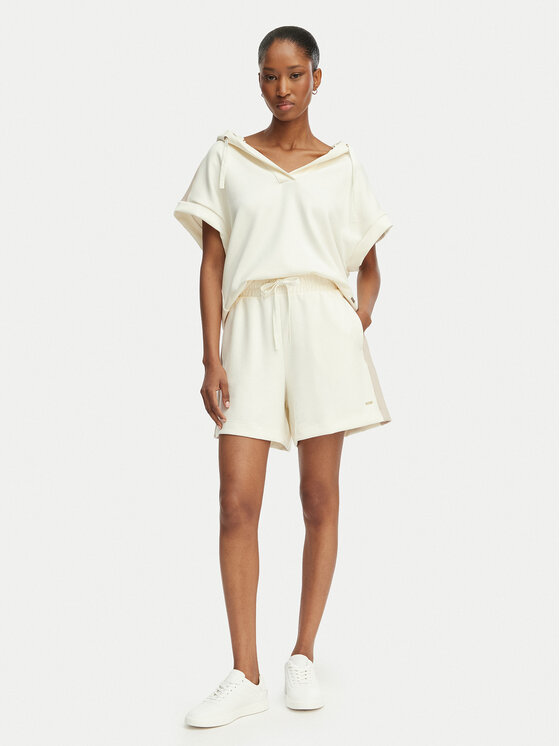 BOSS BOSS Majica dugih rukava Mirage 50561076 Krem Relaxed Fit