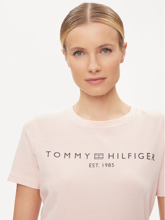 Tommy Hilfiger Tommy Hilfiger Тишърт Logo WW0WW40276 Розов Regular Fit