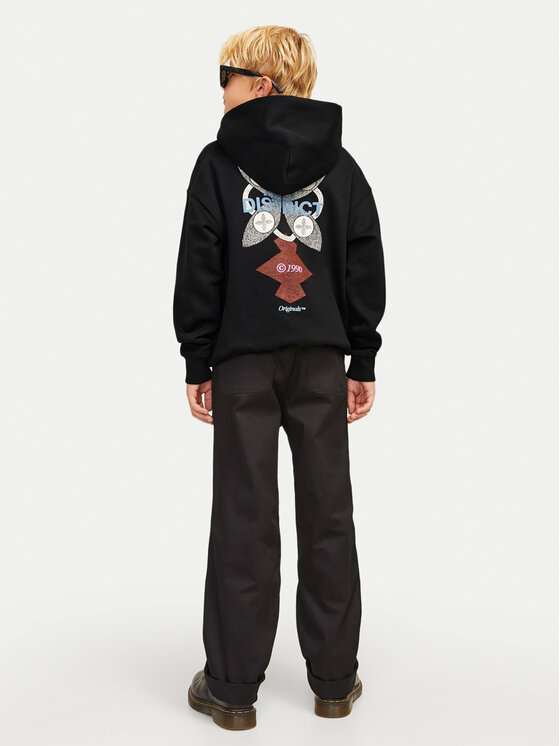 Jack&Jones Junior Jack&Jones Junior Džemperis Noho Back Graphic 12263292 Juoda Relaxed Fit